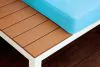Furniture of America CM-OS2580-PK Winona - Patio Sectional With Table - White / Oak / Blue