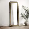 Coaster Fine Furniture 224339 Arini - Cane Weave Full Length Standing Floor Mirror - Black