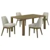 Coaster Fine Furniture 109351-S5 Castlewood - 5 Piece Rectangular Dining Set - Brown Oak