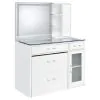 Coaster Fine Furniture 930218 Flora - 2-Drawer Vanity Set With LED Mirror - White High Gloss