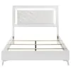 Coaster Fine Furniture 215791Q Cassia - Queen LED Panel Bed - White High Gloss