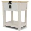 Riverside Furniture 79468 Glenndale - One Drawer Nightstand - Aged White / Wheat