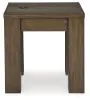 Ashley Furniture T763-2 Rosswain - Square End Table - Warm Brown