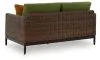 Ashley Furniture P572-835 Horizon Hall - Loveseat With Cushion - Brown / Green