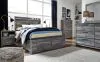 Ashley Furniture B221/31/35/46/50/84S/87/89/B100-12 Baystorm - Full Panel Bed With 4 Storage Drawers - 8 Pc. - Dresser, Mirror, Chest, Full Bed - Gray