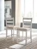 Ashley Furniture D394/32/124(2) Skempton - 3 Pc. - Counter Table, 2 Upholstered Barstools - White