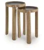 Ashley Furniture A4000726 Jossor - Accent Table Set (Set of 2) - Light Brown