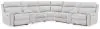 Ashley Furniture PC98802S34 Ashley Furniture PC98802S34 Social Pointe - 7-Piece Power Reclining Sectional With Storage Consoles - Pearl / Ash
