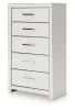 Ashley Furniture PCB3381-46 Zuraleus - Five Drawer Chest - White