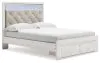 Ashley Furniture B2640B17 Altyra - Queen Panel Bed With Footboard Storage - White
