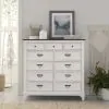 Liberty Furniture 417-BR32 Liberty Furniture 417-BR32 Allyson Park - 11 Drawer Chesser - Wirebrushed White / Charcoal