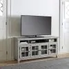 Liberty Furniture 824-TV66 Heartland - Entertainment TV Stand - Antique White / Tobacco Tops
