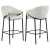 CoasterEssence 183437 Chadwick - Fabric Upholstered Bar Chair (Set of 2) - Beige