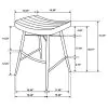 Coaster Fine Furniture 109259 Bayu - Leather Upholstered Bar Stool (Set of 2) - Espresso