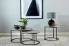 CoasterEveryday 736028 Lainey - 2 Piece Round Faux Marble Nesting Coffee Table - Gray