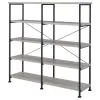 CoasterEveryday 801544 Analiese - 4-Shelf Double Bookshelf - Gray Driftwood