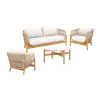 New Classic 60-823-4P New Classic 60-823-4P Solstice - 4 Piece Set Loveseat & 2 Chairs & Coffee Table - Beige