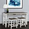 Intercon KA-TA-7636-GWH-C Kona - Sofa Bar Table - Gray / White