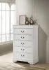 Coaster Fine Furniture 202445 Louis Philippe - 5-Drawer Bedroom Chest - White
