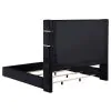 Coaster Fine Furniture 306031KW Tisdall - Upholstered California King Fireplace Bed - Black