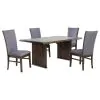 Coaster Fine Furniture 193591-S5 Sherwood - 5 Piece Rectangular Dining Table Set - Brown / Dark Gray