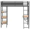Coaster Fine Furniture 460332BLKB1 Campus - Twin Posts, Front & Rear Guard Rails, Ladder, tube For Part Shelf, Box 1 of 2 - Matte Black