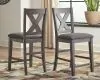 Ashley Furniture D388-124 Caitbrook - Upholstered Barstool (Set of 2) - Gray