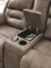 Ashley Furniture 3990594 Stoneland - DBL Rec Loveseat w/Console - Light Brown