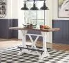 Ashley Furniture D546-13 Valebeck - Rectangular Dining Room Counter Table - White / Brown