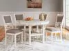 Ashley Furniture D423-225 Erinberg - Dining Room Table Set (Set of 5) - Antique White