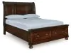 Ashley Furniture B697B43 Ashley Furniture B697B43 Porter - Queen Sleigh Storage Bed - Rustic Brown