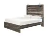 Ashley Furniture B211/31/36/57/54/96/92(2) Ashley Furniture B211/31/36/57/54/96/92(2) Drystan - 7 Pc. - Dresser, Mirror, Queen Panel Bed, 2 Nightstands - Brown / Beige