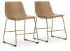Ashley Furniture PCD373-03 Ashley Furniture PCD373-03 Ciabori - Dining Upholstered Side Chair (Set of 2) - Toast / Gold