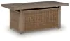 Ashley Furniture PCP790-773 Laguna Heights - Rectangular Fire Pit Table - Beige