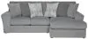 Jackson Furniture Industries 2477/46/76/2-28 Jackson Furniture Industries 2477/46/76/2-28 Glacier - 2 Piece Sofa Chaise (LSF Loveseat / RSF Chaise) - Shark