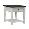 Liberty Furniture 417-OT1020 Allyson Park - Drawer End Table - Wirebrushed White / Charcoal