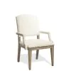 Riverside Furniture 59453 Myra - Upholstered Arm Dining Chair (Set of 2) - Natural