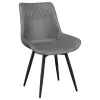 CoasterEssence 110272 Brassie - Upholstered Swivel Dining Side Chair (Set of 2) - Gray