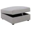 CoasterElevations 551513 Cambria - Square Upholstered Storage Ottoman - Gray