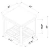 CoasterEssence 722287 Cliffview - 1-Shelf Square Wood Side End Table - Gray