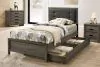 Furniture of America FOA7927T-BED Roanne - Twin Bed - Gray / Charcoal