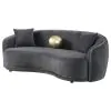 CoasterEveryday 504844 Brookside - Velvet Upholstered Curved Sofa - Dark Gray