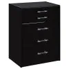 Coaster Fine Furniture 930209 Danbury - 3-Drawer Makeup Vanity & Stool Set - Black High Gloss