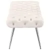 Coaster Fine Furniture 910334 Ella - Upholstered Tufted Bench Stainless Steel Legs Ivory