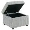 Coaster Fine Furniture 904138 Winter - Upholstered Hydraulic Lift Top Storage Ottoman - Gray