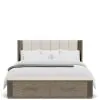Riverside Furniture 87180-87183-87174 Riverside Furniture 87180-87183-87174 Sariel - King Upholstered Storage Bed - Dark Brown