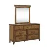 Liberty Furniture 930-BR-DM Carolina Park - Dresser & Mirror - Amber Brown