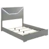 Coaster Fine Furniture 224971QB1 Ives - Queen Headboard & Footboard, Box 1 of 2 - Gray High Gloss