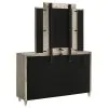 Coaster Fine Furniture 222663M Lorient - 8-Drawer LED Dresser With Mirror - Ivory And Camel