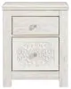 Ashley Furniture B181-92 Paxberry - Two Drawer Night Stand - Whitewash
